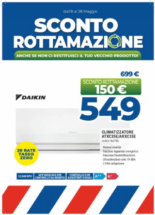 CLIMATIZZATORE DAIKIN ATXC35E 12000 BTU